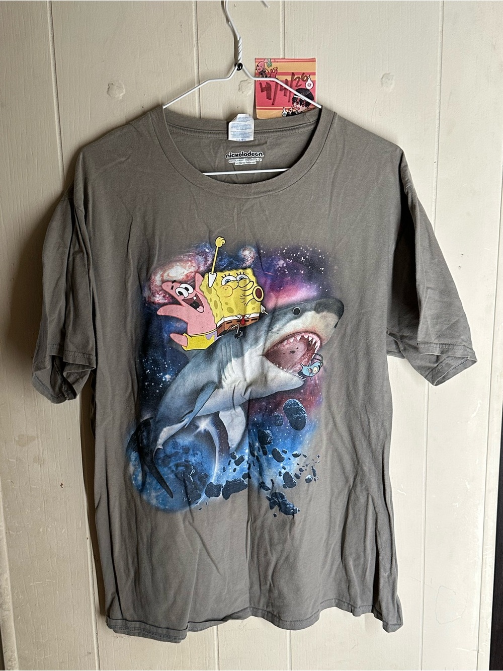 Nickelodeon Gray SpongeBob & Patrick Shark Space Graphic Tee